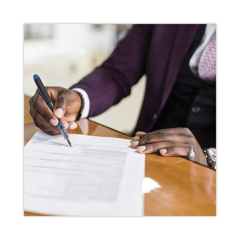 Pilot Varsity Fountain Pen, Medium 1 mm, Blue Ink, Gray Pattern Wrap