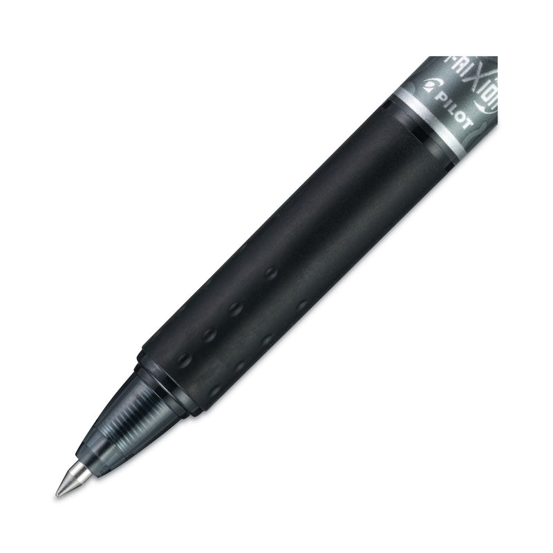 Pilot FriXion Clicker Erasable Gel Pen, Retractable, Extra-Fine 0.5 mm, Black Ink, Black Barrel, Dozen