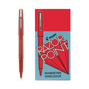 Pilot Razor Point Fine Line Porous Point Pen, Stick, Extra-Fine 0.3 mm, Red Ink, Red Barrel, Dozen