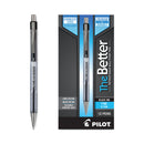 Pilot Better Ballpoint Pen, Retractable, Fine 0.7 mm, Black Ink, Smoke Barrel, Dozen