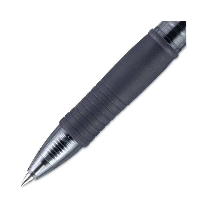 Pilot G2 Premium Gel Pen, Retractable, Fine 0.7 mm, Blue Ink, Smoke Barrel, Dozen