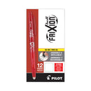 Pilot FriXion Ball Erasable Gel Pen, Stick, Fine 0.7 mm, Red Ink, Red Barrel