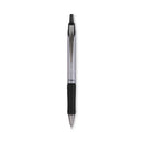 Pilot Acroball Pro Advanced Ink Ballpoint Pen, Retractable, Medium 1 mm, Black Ink, Silver Barrel, Dozen
