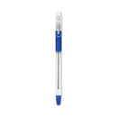 Pilot EasyTouch Ballpoint Pen, Stick, Medium 1 mm, Blue Ink, Clear Barrel, Dozen