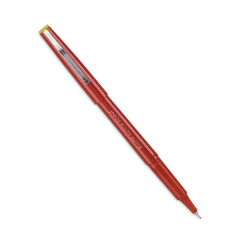Pilot Razor Point Fine Line Porous Point Pen, Stick, Extra-Fine 0.3 mm, Red Ink, Red Barrel, Dozen