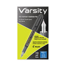 Pilot Varsity Fountain Pen, Medium 1 mm, Blue Ink, Gray Pattern Wrap