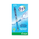 Pilot B2P Bottle-2-Pen Recycled Ballpoint Pen, Retractable, Medium 1 mm, Blue Ink, Translucent Blue Barrel, Dozen