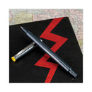 Pilot Razor Point Fine Line Porous Point Pen, Stick, Extra-Fine 0.3 mm, Black Ink, Black Barrel, Dozen