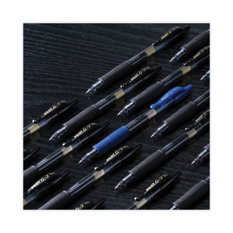 Pilot G2 Premium Gel Pen, Retractable, Fine 0.7 mm, Assorted Ink Colors, Smoke Barrel, 3/Pack