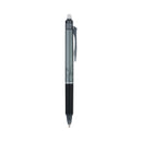 Pilot FriXion Clicker Erasable Gel Pen, Retractable, Extra-Fine 0.5 mm, Black Ink, Black Barrel, Dozen