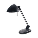 Ledu High-Output Three-Level Halogen Desk Lamp, 6.75"w x 9"d x 20.25"h, Matte Black