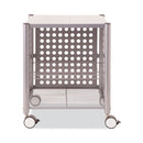 Vertiflex Deskside Machine Stand, Metal, 3 Shelves, 21.5" x 17.88" x 27", Matte Gray