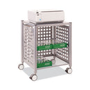 Vertiflex Deskside Machine Stand, Metal, 3 Shelves, 21.5" x 17.88" x 27", Matte Gray