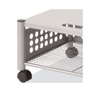 Vertiflex Underdesk Machine Stand, Metal, 2 Shelves, 90 lb Capacity, 21.5" x 17.88" x 11.5", Matte Gray
