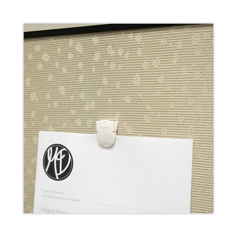 Advantus Wall Clips for Fabric Panels, 40 Sheet Capacity, White, 50/Box