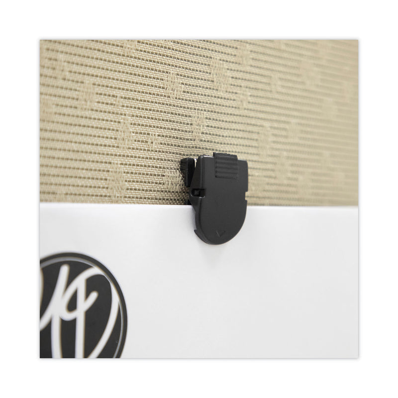 Advantus Wall Clips for Fabric Panels, 40 Sheet Capacity, Black, 20/Box