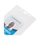 Advantus PVC-Free Badge Holders, Vertical, Clear 3.5" x 5.13" Holder, 3.13" x 4.13" Insert, 50/Pack