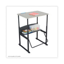 Safco Alphabetter Desks, 28" x 20" x 26" to 42", Beige