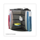 Safco Onyx Mesh Corner Organizer, Six Sections, 15 x 11 x 13, Black