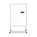 Safco Rumba Full Panel Whiteboard Collaboration Screen, 36w x 16d x 54h, White/Gray