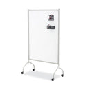 Safco Rumba Full Panel Whiteboard Collaboration Screen, 36w x 16d x 54h, White/Gray