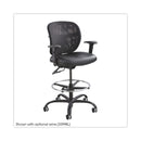 Safco Vue Heavy-Duty Extended-Height Stool, Supports Up to 350 lb, 23" to 32.5" Seat Height, Black Vinyl Seat, Black Base