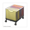 Safco Onyx Mesh Mobile File Cube, Metal, 1 Bin, 13.5" x 16.75" x 13", Black