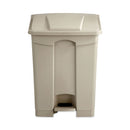 Safco Large Capacity Plastic Step-On Receptacle, 17 gal, Tan