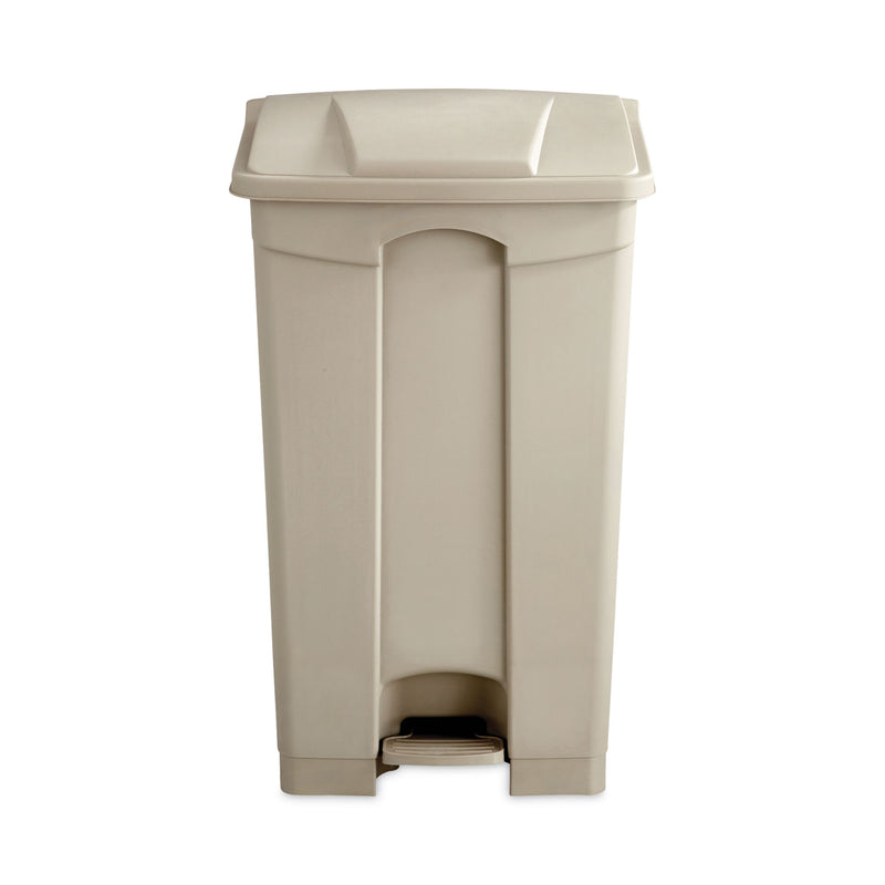 Safco Large Capacity Plastic Step-On Receptacle, 23 gal, Tan