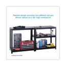 Safco Boltless Steel Shelving, Five-Shelf, 48w x 18d x 72h, Black