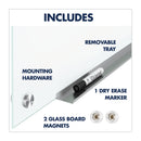 Quartet Brilliance Glass Dry-Erase Boards, 36 x 24, White Surface