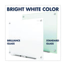 Quartet Brilliance Glass Dry-Erase Boards, 36 x 24, White Surface