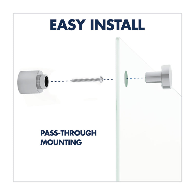 Quartet Brilliance Glass Dry-Erase Boards, 36 x 24, White Surface