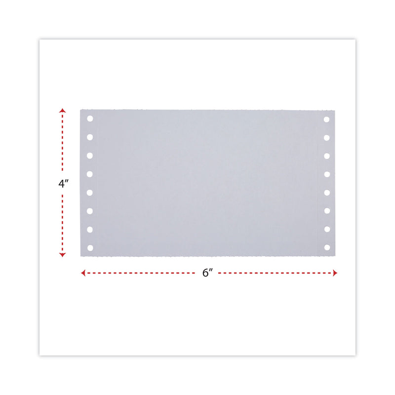 Universal Continuous Postcards, Pin-Fed, 4 x 6, White, 4,000/Carton