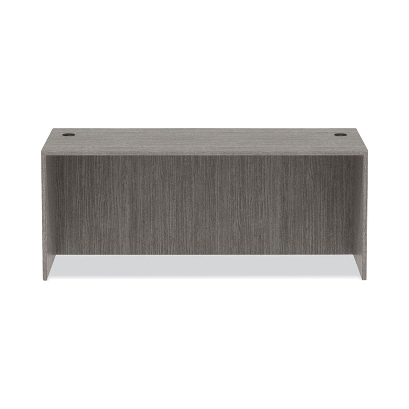 Alera Valencia Series Straight Front Desk Shell, 71" x 35.5" x 29.63", Gray