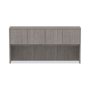 Alera Valencia Series Hutch with Doors, 4 Compartments, 70.63w x 15d x 35.38h, Gray