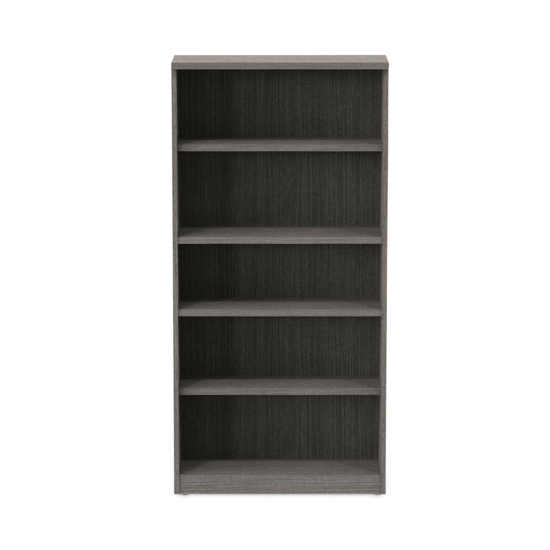 Alera Valencia Series Bookcase, Five-Shelf, 31.75w x 14d x 64.75h, Gray