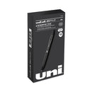 uniball 207 Plus+ Gel Pen, Retractable, Medium 0.7 mm, Black Ink, Black Barrel, Dozen