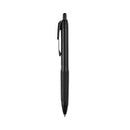 uniball 207 Plus+ Gel Pen, Retractable, Medium 0.7 mm, Black Ink, Black Barrel, Dozen