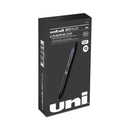 uniball 207 Plus+ Gel Pen, Retractable, Medium 0.7 mm, Blue Ink, Black Barrel, Dozen