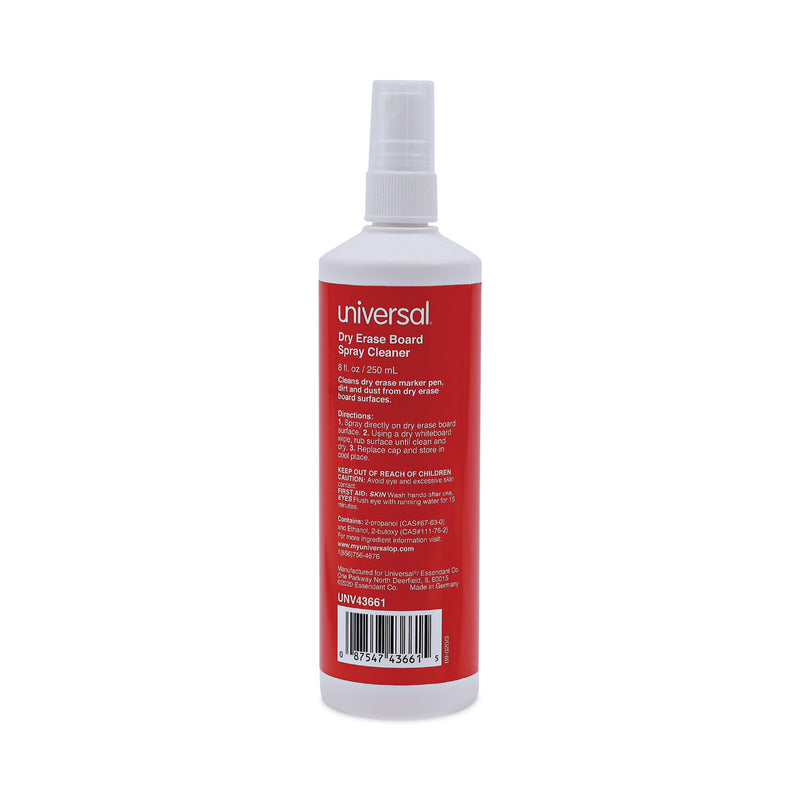 Universal Dry Erase Spray Cleaner, 8 oz Spray Bottle