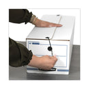 Bankers Box LIBERTY Check and Form Boxes, 9.75" x 23.75" x 6.25", White/Blue, 12/Carton