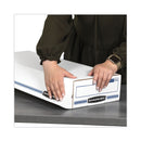 Bankers Box STOR/FILE Check Boxes, 9.25" x 25" x 4.13", White/Blue, 12/Carton