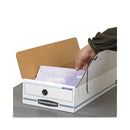 Bankers Box LIBERTY Check and Form Boxes, 11" x 24" x 5", White/Blue, 12/Carton