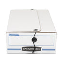 Bankers Box LIBERTY Check and Form Boxes, 9" x 24" x 6.38", White/Blue, 12/Carton