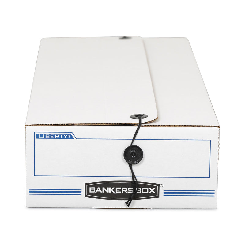 Bankers Box LIBERTY Check and Form Boxes, 9" x 24" x 6.38", White/Blue, 12/Carton