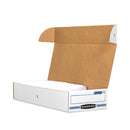 Bankers Box STOR/FILE Check Boxes, 9.25" x 25" x 4.13", White/Blue, 12/Carton