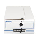 Bankers Box LIBERTY Check and Form Boxes, 6.25" x 24" x 4.5", White/Blue, 12/Carton