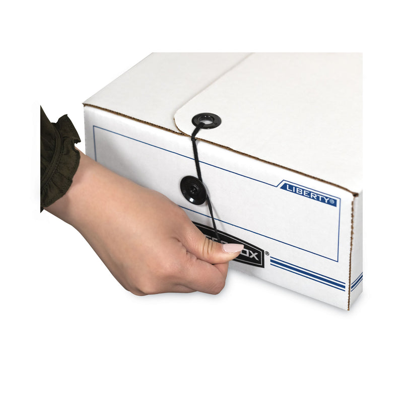 Bankers Box LIBERTY Check and Form Boxes, 9" x 24" x 6.38", White/Blue, 12/Carton