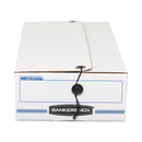 Bankers Box LIBERTY Check and Form Boxes, 9.25" x 15" x 4.25", White/Blue, 12/Carton